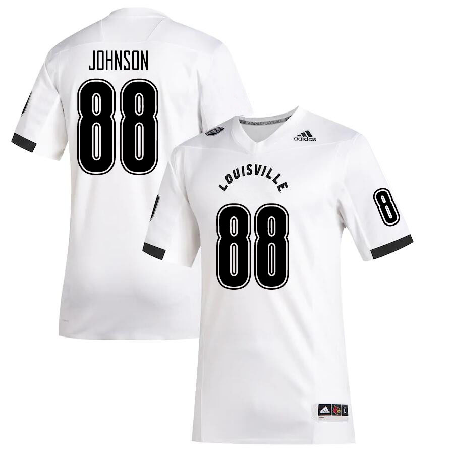 Men #88 Roscoe Johnson Louisville Cardinals College Football Jerseys Sale-White